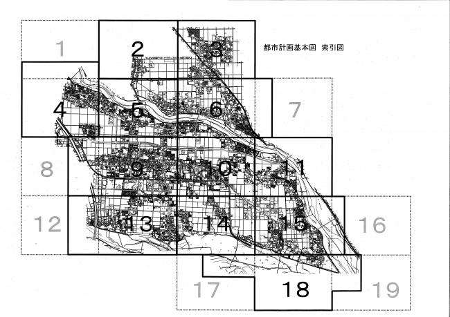 玉村都市計画基本図索引図