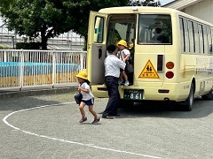 避難訓練バス