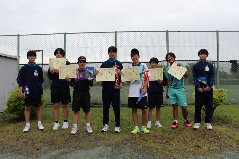 第31回町民ソフトテニス大会男子中学生の部入賞者