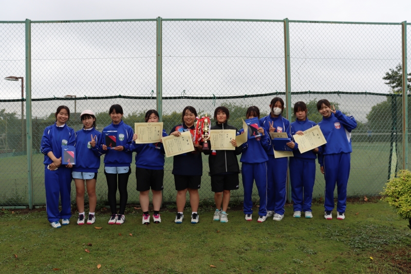 第31回町民ソフトテニス大会女子中学生の部入賞者