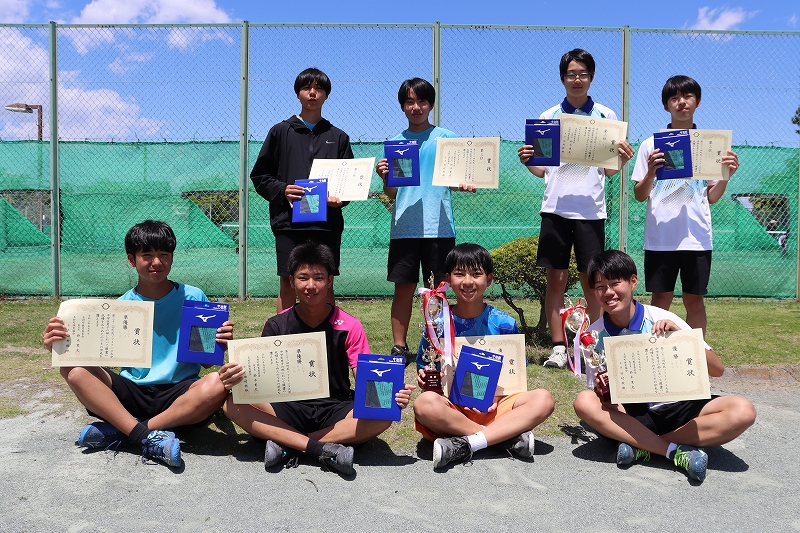 第32回町民ソフトテニス大会中学生男子の部入賞者 第32回町民ソフトテニス大会中学生男子の部入賞者