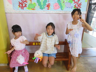 遊んでいるところ