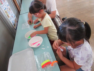 作っているところ