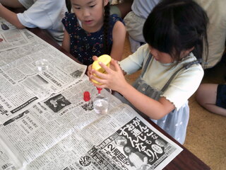 スライムを作っているところ