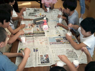 ハンドソープをかき混ぜているところ