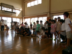 マルバツゲームな練習をしているところ