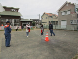 水消化器訓練の様子①