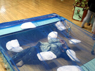 水とんの術に挑戦しているところ