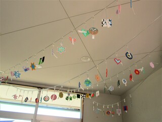 玄関に飾り、お迎え時に保護者の方にも見ていただきました😊