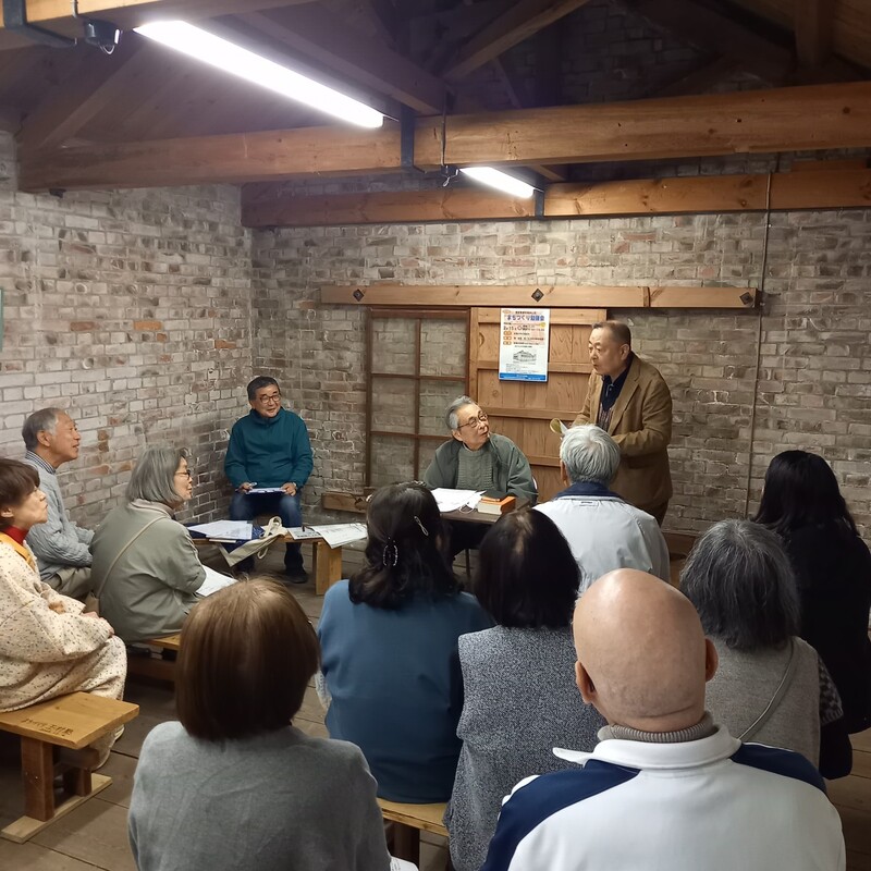 勉強会にて発言する石川町長