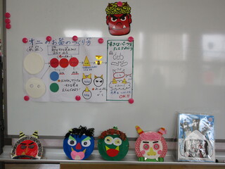 節分製作　鬼のお面づくり