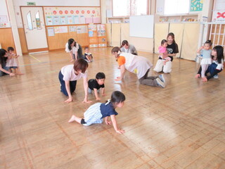 体操をしているところ