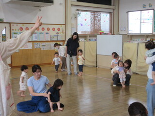 体操をしているところ