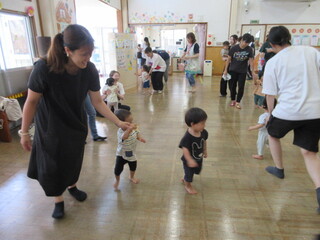 体操をしているところ