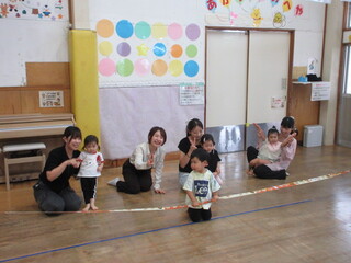 走った後は、親子でピース✌