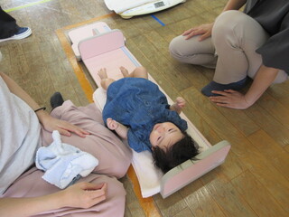 身長をはかっているところ