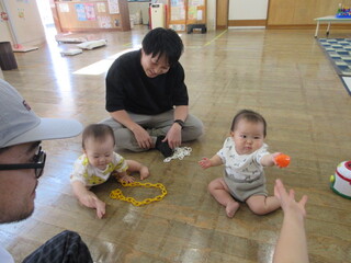 あそんでいるところ